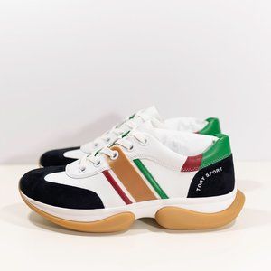 Tory Sport Bubble Stripe Low-Top Sneakers